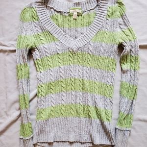 Aero grey/green stripped sweater